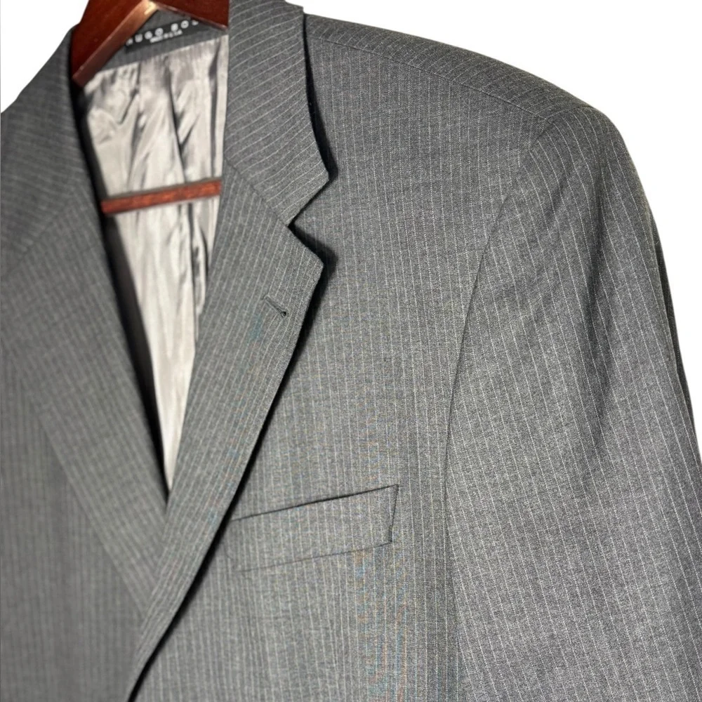 Hugo Boss super 100 finest quality 100% Schurwolle Virgin wool Size 41L Made USA